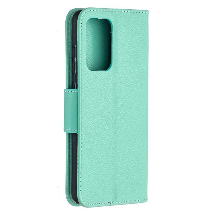 Superficie Litchi Con Estuche de Cuero de Billetera Para Samsung Galaxy A52 4G/5G / A52s 5G - Verde