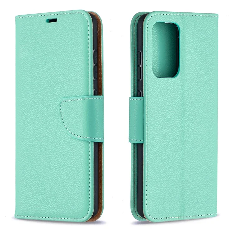 Superficie Litchi Con Estuche de Cuero de Billetera Para Samsung Galaxy A52 4G/5G / A52s 5G - Verde