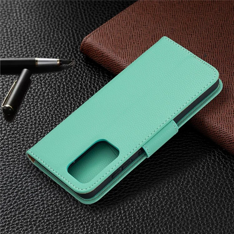 Litchi Surface with Wallet Leather Stand Case for Samsung Galaxy A52 4G/5G / A52s 5G - Green