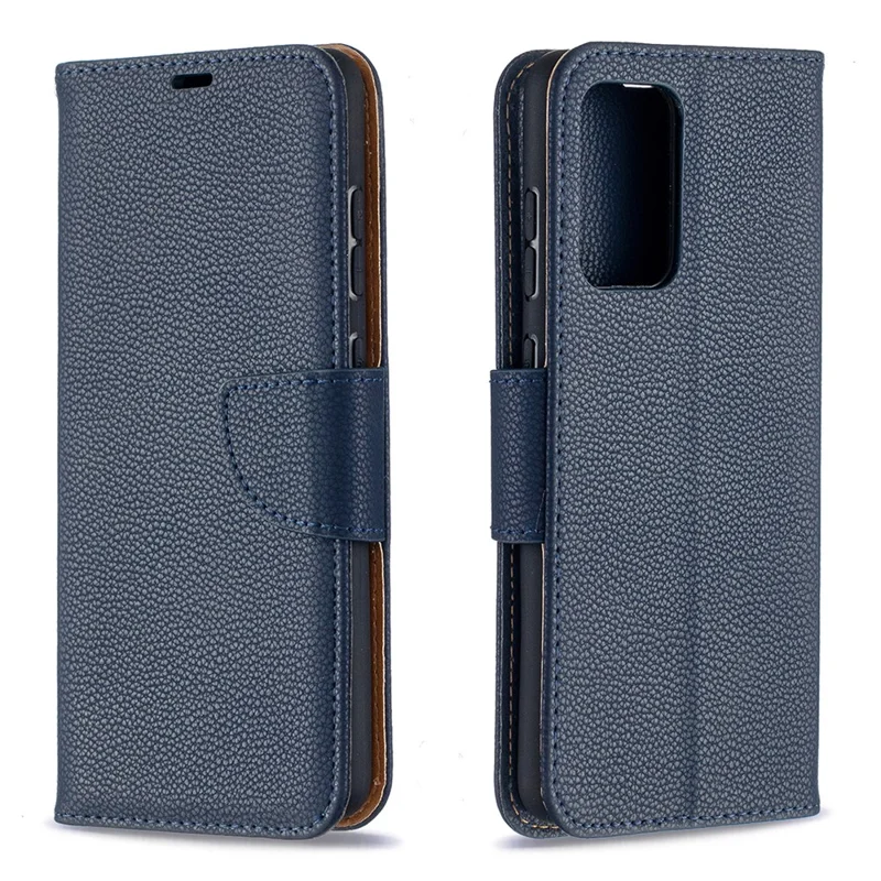 Litchi Surface with Wallet Leather Stand Case for Samsung Galaxy A52 4G/5G / A52s 5G - Blue