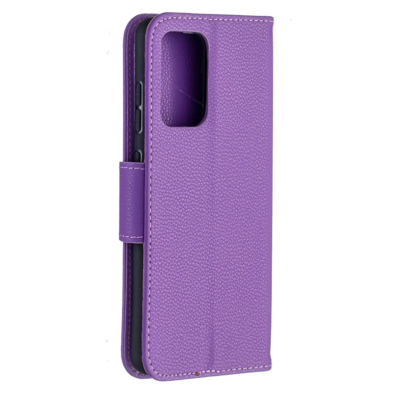 Litchi Surface with Wallet Leather Stand Case for Samsung Galaxy A52 4G/5G / A52s 5G - Purple