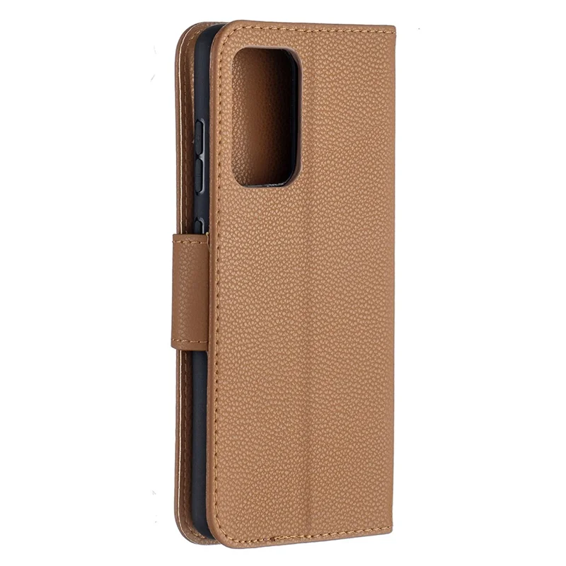 Litchi Surface with Wallet Leather Stand Case for Samsung Galaxy A52 4G/5G / A52s 5G - Brown