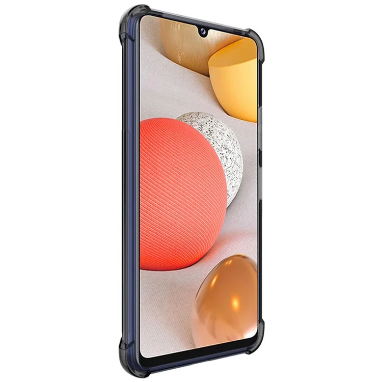 IMAK Schock-absorbiertes Weiches Tpu-schutzfall Mit Bildschirmschutzfilm Für Samsung Galaxy A42 5g - Transparent Schwarz