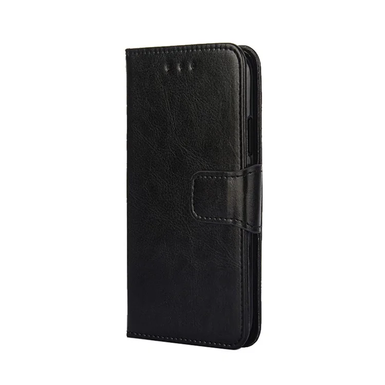 PU Leather Case Cover for Samsung Galaxy A42 5G Wallet Stand Design Protective Shell - Black