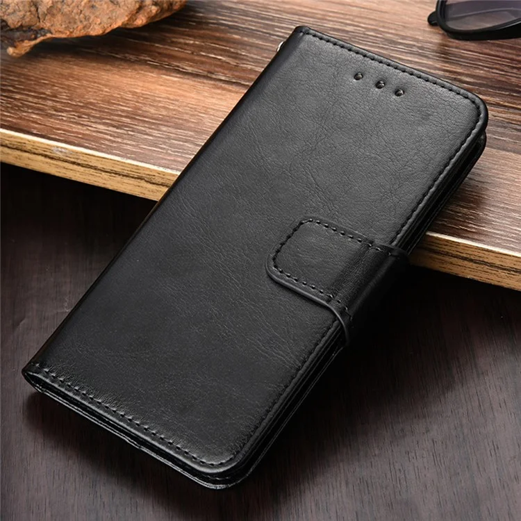 Capa de Couro PU Para Samsung Galaxy A42 5G Stand Design Shell Protetor - Preto