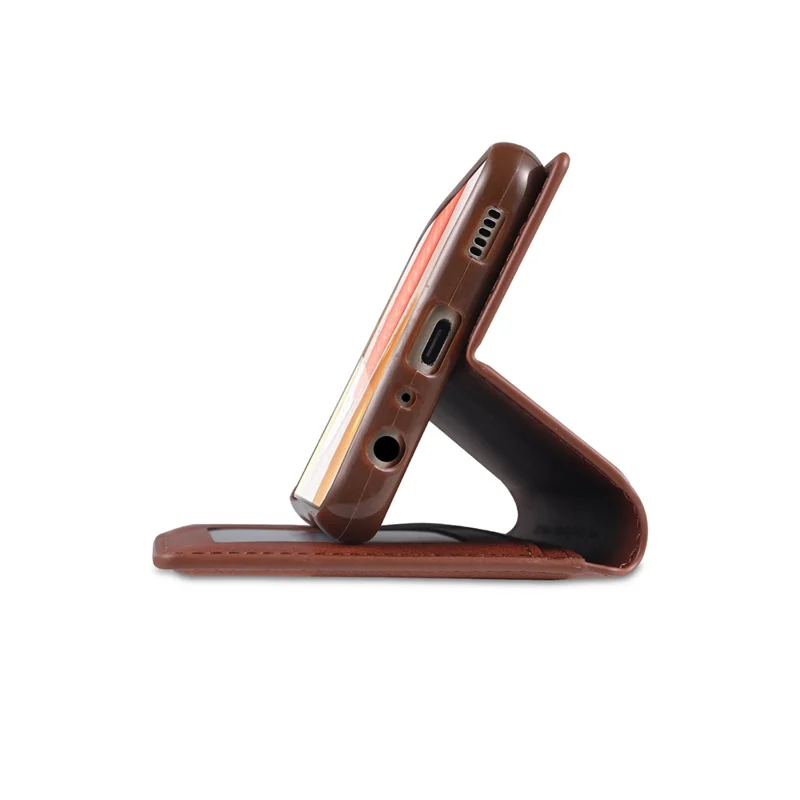 AZNS Leather Case for Samsung Galaxy A12 Wallet Cell Phone Protection Cover - Brown