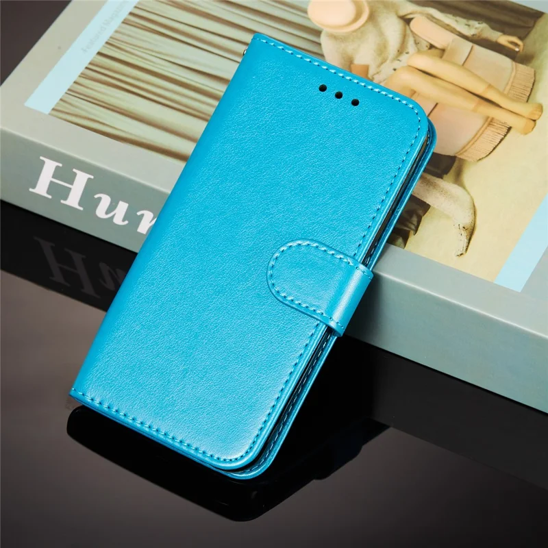 Dual-sided Magnetic Clasp Leather Wallet Stand Phone Case Shell for Samsung Galaxy A52 4G/5G / A52s 5G - Blue