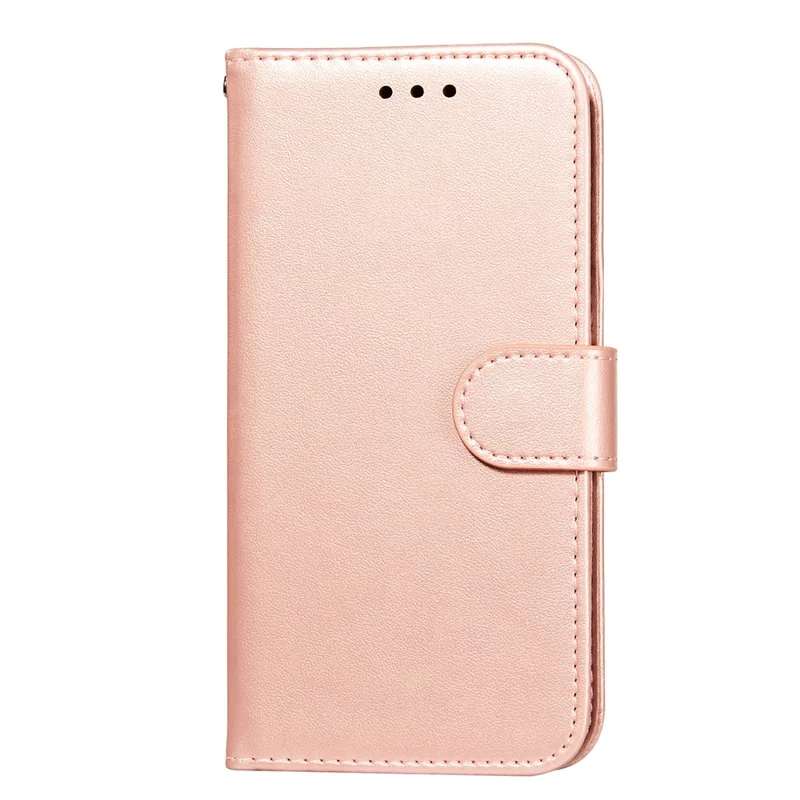 Dual-sided Magnetic Clasp Leather Shell for Samsung Galaxy A32 5G Wallet Stand Case - Rose Gold