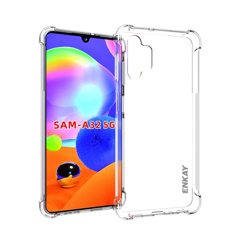 Hat-prince Enkay Enk-pc095 Stoßdicht Vier Ecken Verdickte Klare Tpu-schutzhülle Für Samsung Galaxy A32 5G