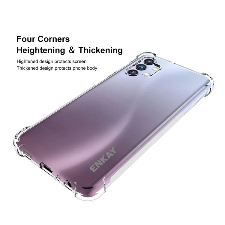 Hat-príncipe Enkay Enk-pc095 Chegamento de Quatro Cantos à Prova de Choque Espessado TPU Caso de Proteção Para Samsung Galaxy A32 5G