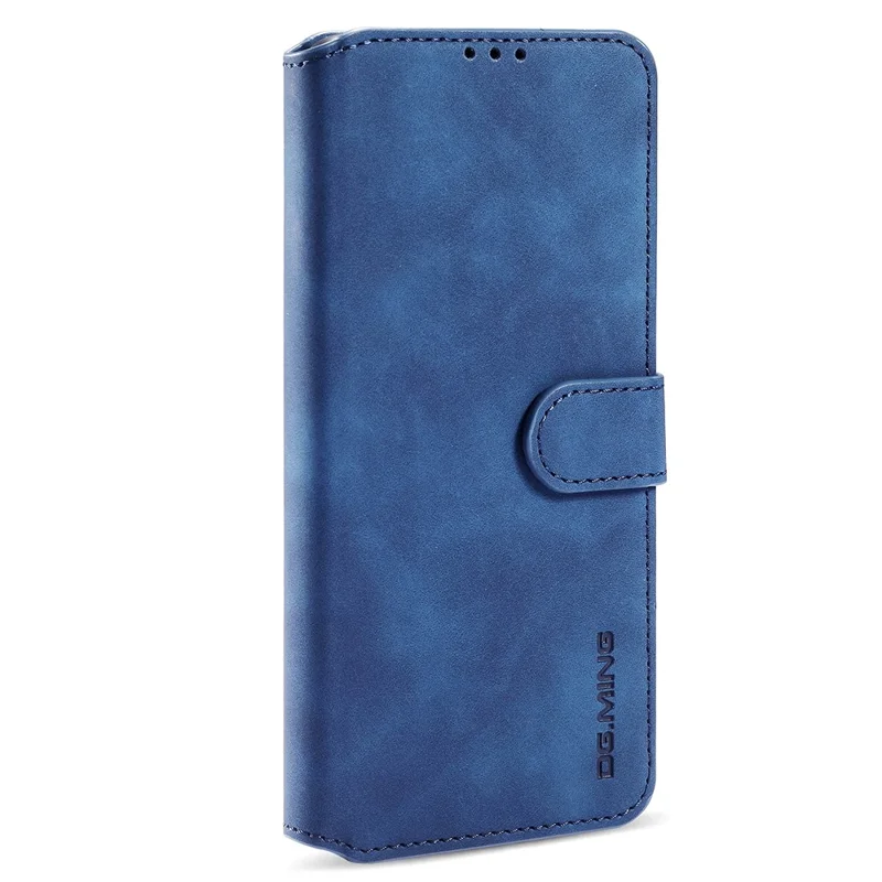 DG.MING Retro Style Phone Case for Samsung Galaxy A52 4G/5G / A52s 5G Scratch-resistant Leather Wallet Stand Shell - Blue