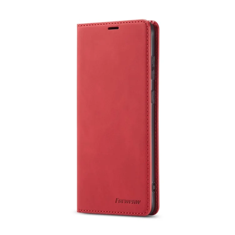 Forwenw Fantasy Series Skin Feeling Leather Case Para Samsung Galaxy S20 fe 4g/fe 5g/s20 Lite/S20 fe 2022 - Vermelho