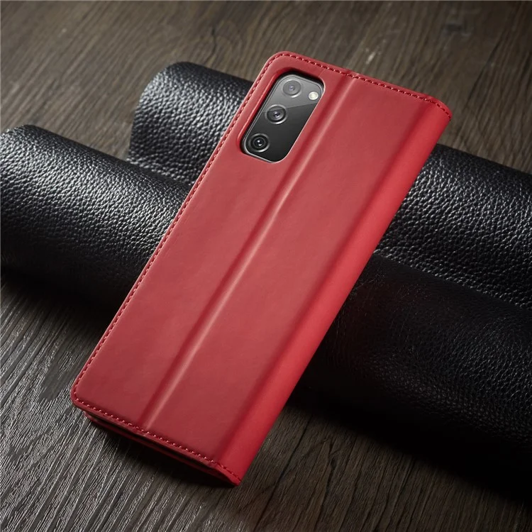 Forwenw Fantasy Series Skin Feeling Leather Case Para Samsung Galaxy S20 fe 4g/fe 5g/s20 Lite/S20 fe 2022 - Vermelho