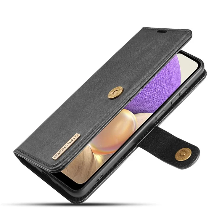 Dg. Ming Design Design Phone Shell Case di Pelle Slipata Per Samsung Galaxy A32 5G/M32 5G - Nero