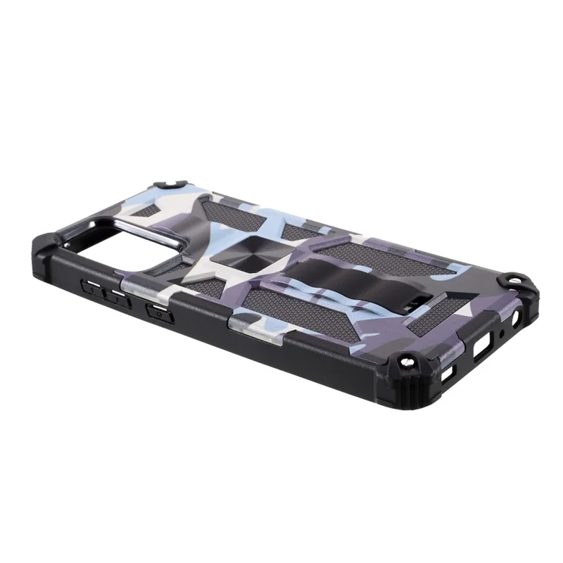 Съемный 2 В 1 Casuflage Case Case [Kickstand] [Встроенный Металлический Лист] Для Samsung Galaxy A72 5G - Темно-синий