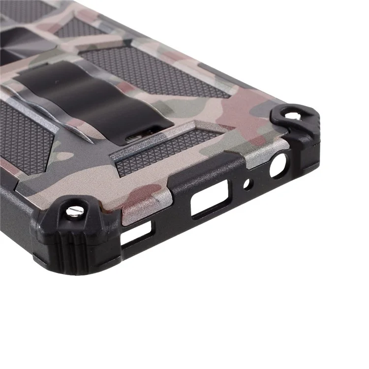 Съемный 2 В 1 Casuflage Case Case [Kickstand] [Встроенный Металлический Лист] Для Samsung Galaxy A72 5G - Армейский Зеленый