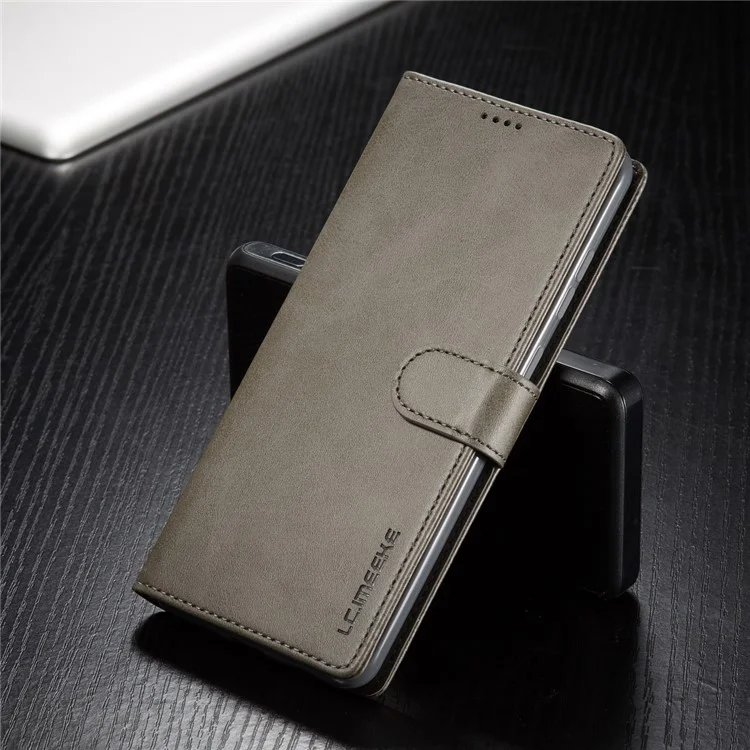 Lc. Imeeke Para Samsung Galaxy A52 4G/5G / A52s 5G Wallet Stand PU Caja de Teléfono Móvil Shell - Gris