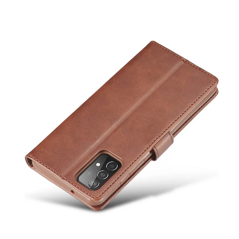LC.IMEEKE for Samsung Galaxy A52 4G/5G / A52s 5G Wallet Stand PU Leather Shell Mobile Phone Case - Coffee
