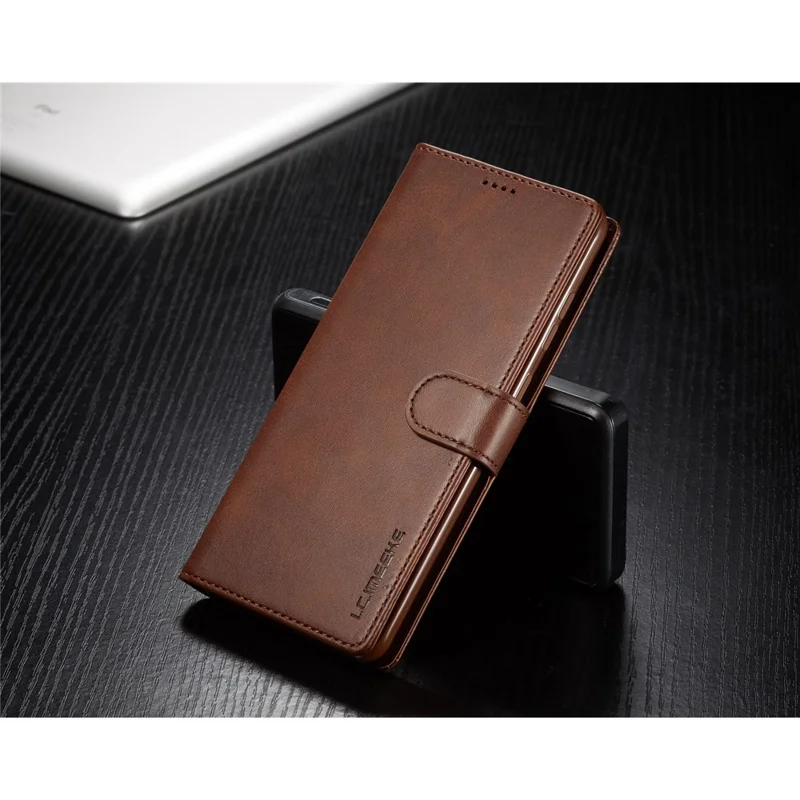 LC.IMEEKE for Samsung Galaxy A52 4G/5G / A52s 5G Wallet Stand PU Leather Shell Mobile Phone Case - Coffee