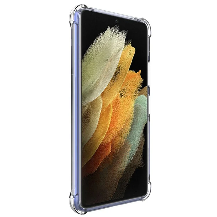 IMAK Airbag Drop Proof TPU Soft Case [mit Displayschutzfolie] für Samsung Galaxy S21 4G/5G - Transparent