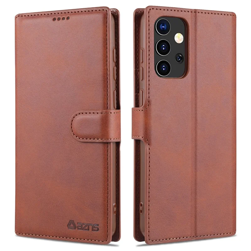 AZNS For Samsung Galaxy A52 4G/5G / A52s 5G Protective Case Leather Shell Cell Phone Cover with Wallet Stand - Brown