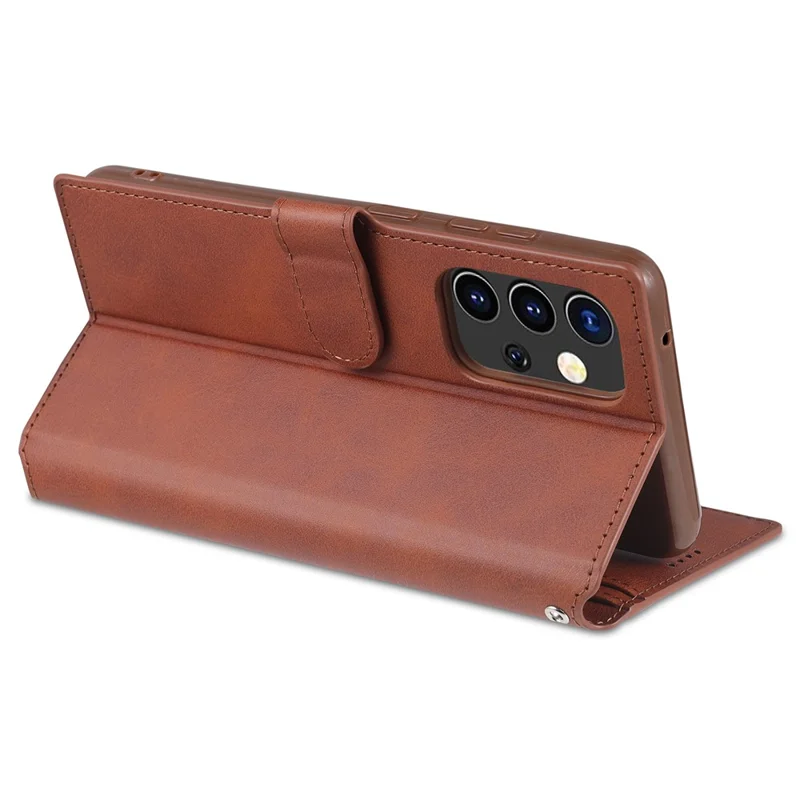 AZNS For Samsung Galaxy A52 4G/5G / A52s 5G Protective Case Leather Shell Cell Phone Cover with Wallet Stand - Brown
