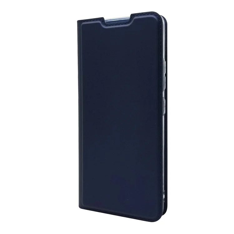 Magnetic Closure PU Leather Stand Cell Phone Case for Samsung Galaxy A42 5G - Blue