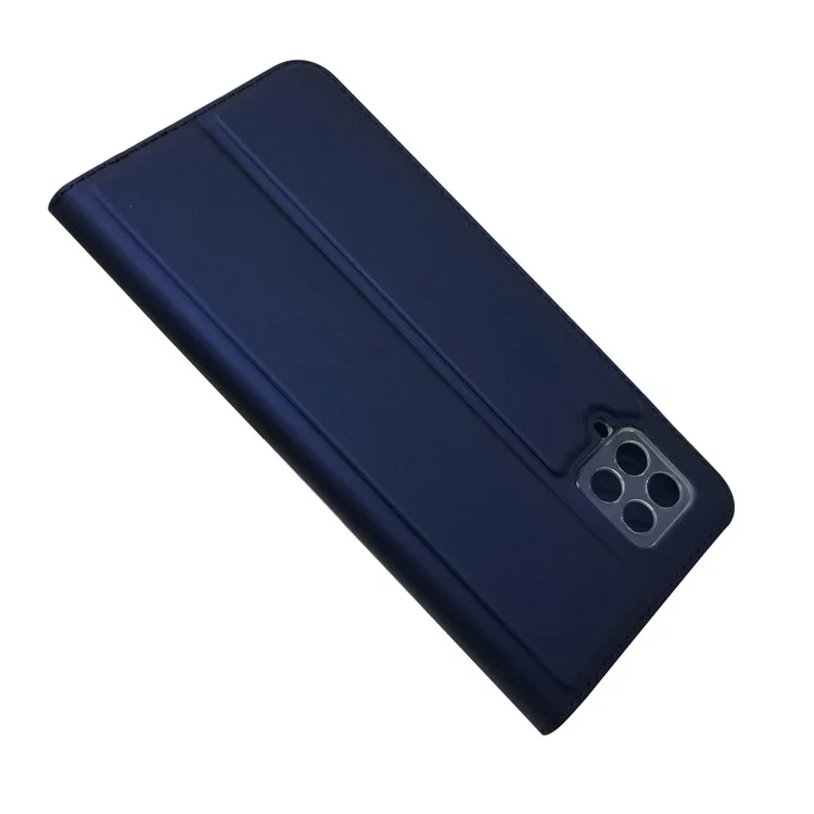 Magnetic Closure PU Leather Stand Cell Phone Case for Samsung Galaxy A42 5G - Blue