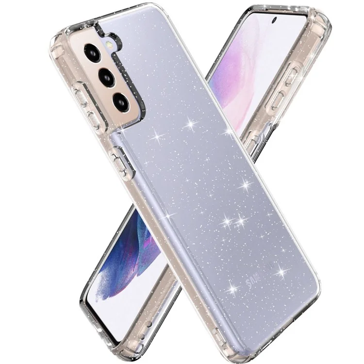 GW18 Clear Color Flash Powder TPU Case para Samsung Galaxy S21+ 5G - Transparente