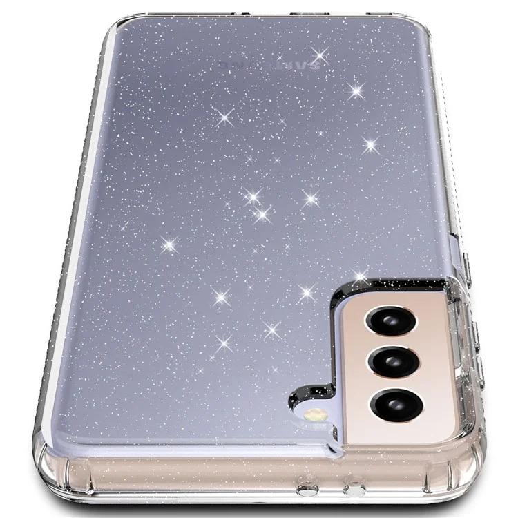GW18 Clear Color Flash Powder TPU Case para Samsung Galaxy S21+ 5G - Transparente