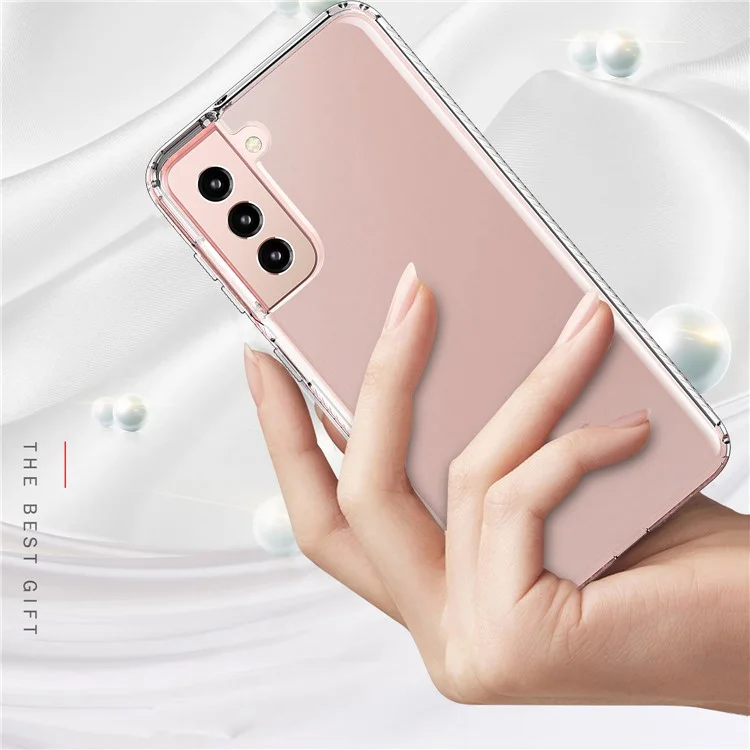 For Samsung Galaxy S21 4G/5G GW18 Clear Color Flash Powder TPU Case Cover- Transparent