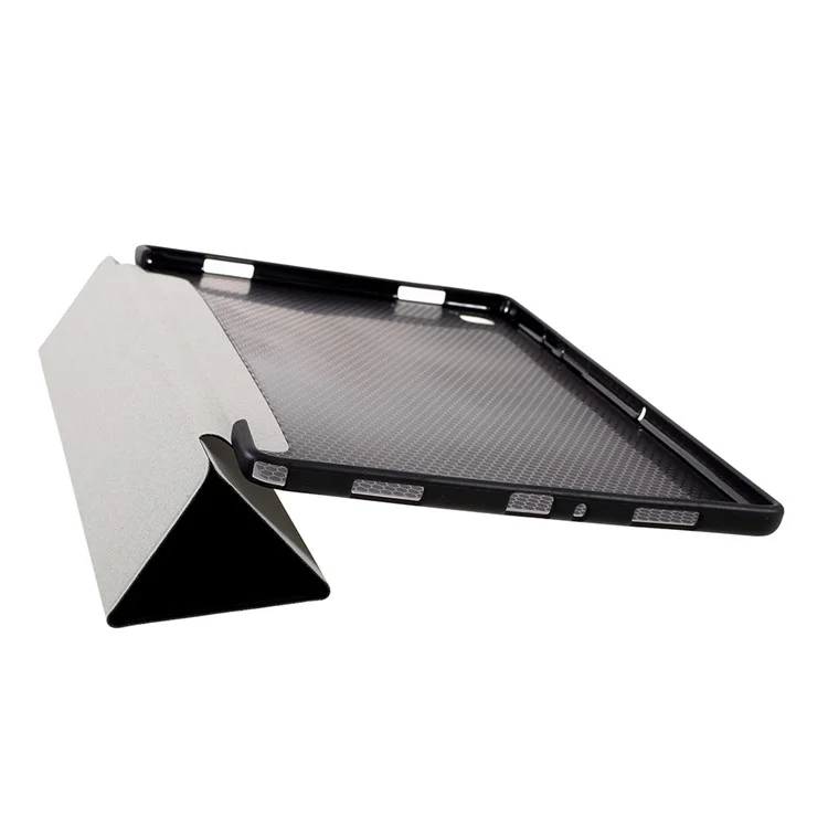 Amorus Tri-fold In Pelle Con Stand Elegante Custodia Per Samsung Galaxy Tab A7 10.4 (2020) T500 - Nero