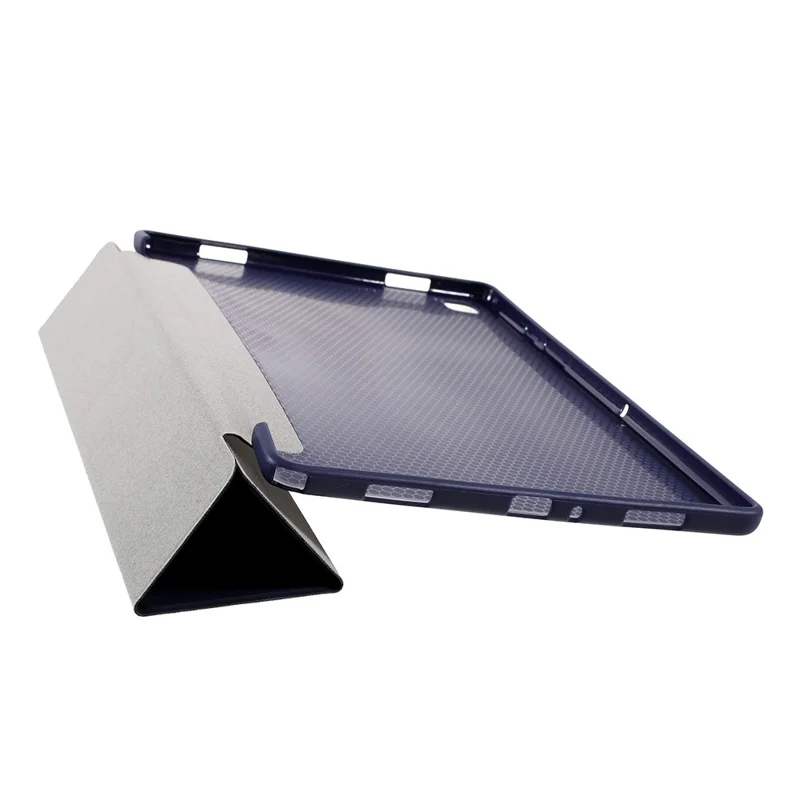 AMORUS Tri-fold Leather with Stand Stylish Case for Samsung Galaxy Tab A7 10.4 (2020) / (2022) T500 - Dark Blue