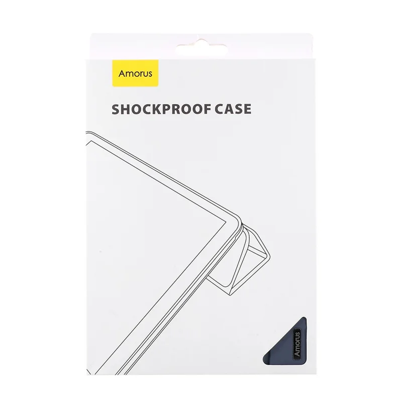 AMORUS Tri-fold Leather with Stand Stylish Case for Samsung Galaxy Tab A7 10.4 (2020) / (2022) T500 - Dark Blue