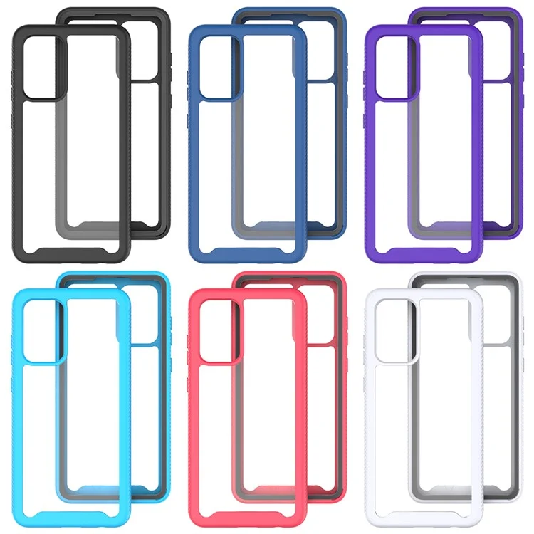 Funda híbrida de PC + TPU resistente a los golpes para Samsung Galaxy A72 4G Cover - Negro