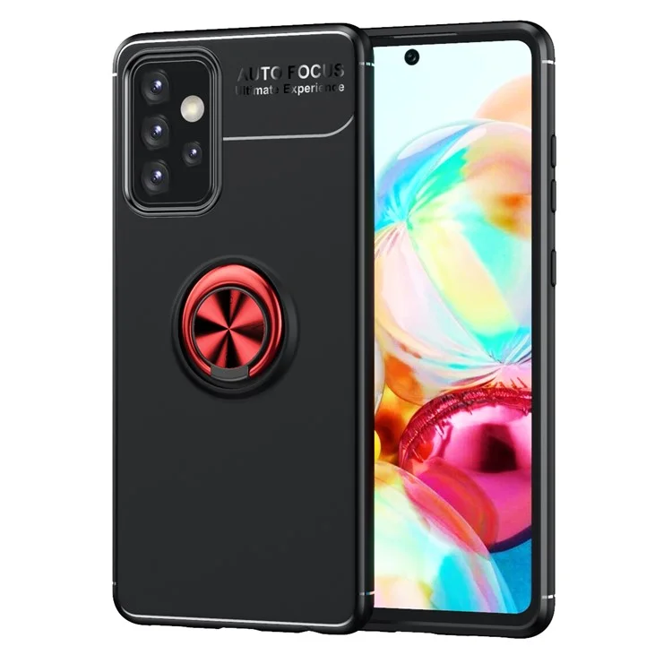 Metallmagnet -kickstandabdeckung Für Samsung Galaxy A52 4G/5G / A52s 5G, Schocksicheres Schutztelefongehäuse TPU - Schwarz / Rot