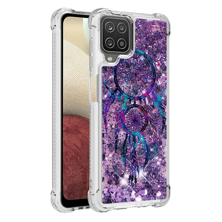 Gemusterter Quicksand Stoßfester TPU-Schale für Samsung Galaxy A12/M12 Cover - Windspiel