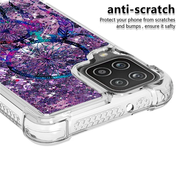 Gemusterter Quicksand Stoßfester TPU-Schale für Samsung Galaxy A12/M12 Cover - Windspiel