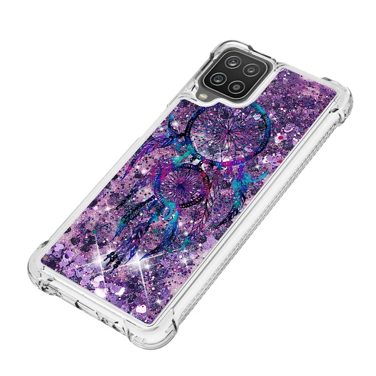 Gemusterter Quicksand Stoßfester TPU-Schale für Samsung Galaxy A12/M12 Cover - Windspiel