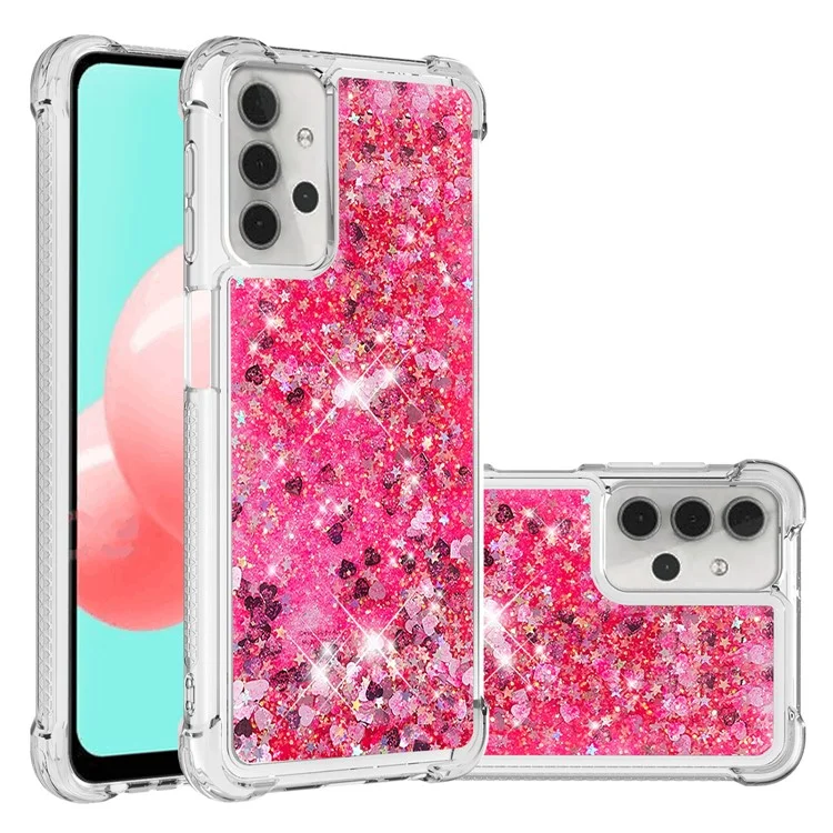 TPU-Schutzhülle mit witzigem Quicksand-Design für Samsung Galaxy A32 5G/M32 5G - Rose