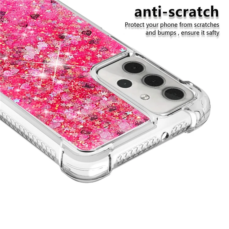 TPU-Schutzhülle mit witzigem Quicksand-Design für Samsung Galaxy A32 5G/M32 5G - Rose