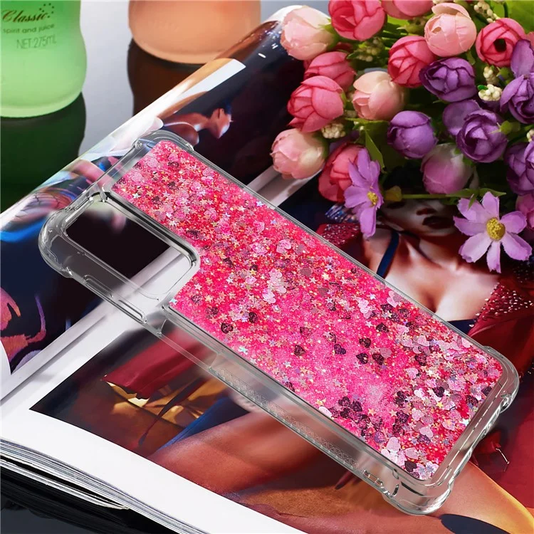TPU-Schutzhülle mit witzigem Quicksand-Design für Samsung Galaxy A32 5G/M32 5G - Rose
