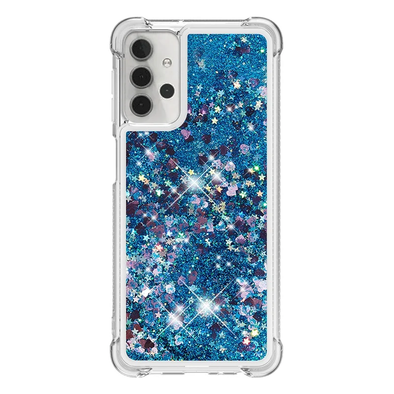 TPU Protective Cover Shell with Funny Quicksand Design for Samsung Galaxy A32 5G/M32 5G - Blue