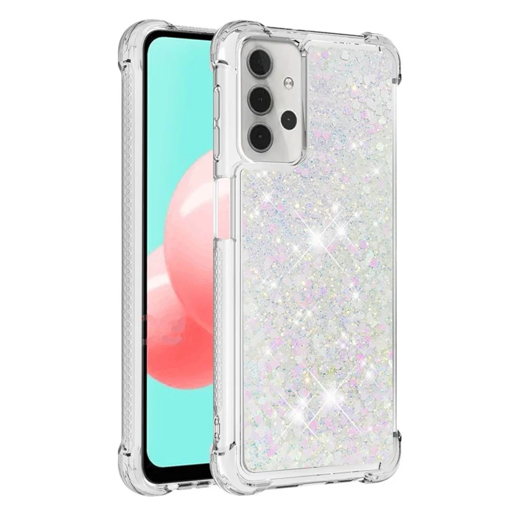 Custodia protettiva in TPU con divertente design a sabbia mobile per Samsung Galaxy A32 5G/M32 5G - Argento