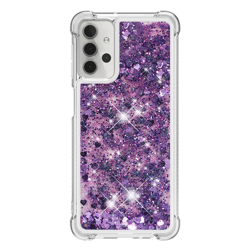 TPU Protective Cover Shell with Funny Quicksand Design for Samsung Galaxy A32 5G/M32 5G - Purple