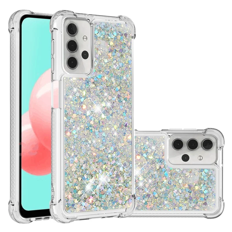 TPU Protective Cover Shell with Funny Quicksand Design for Samsung Galaxy A32 5G/M32 5G - Light Green