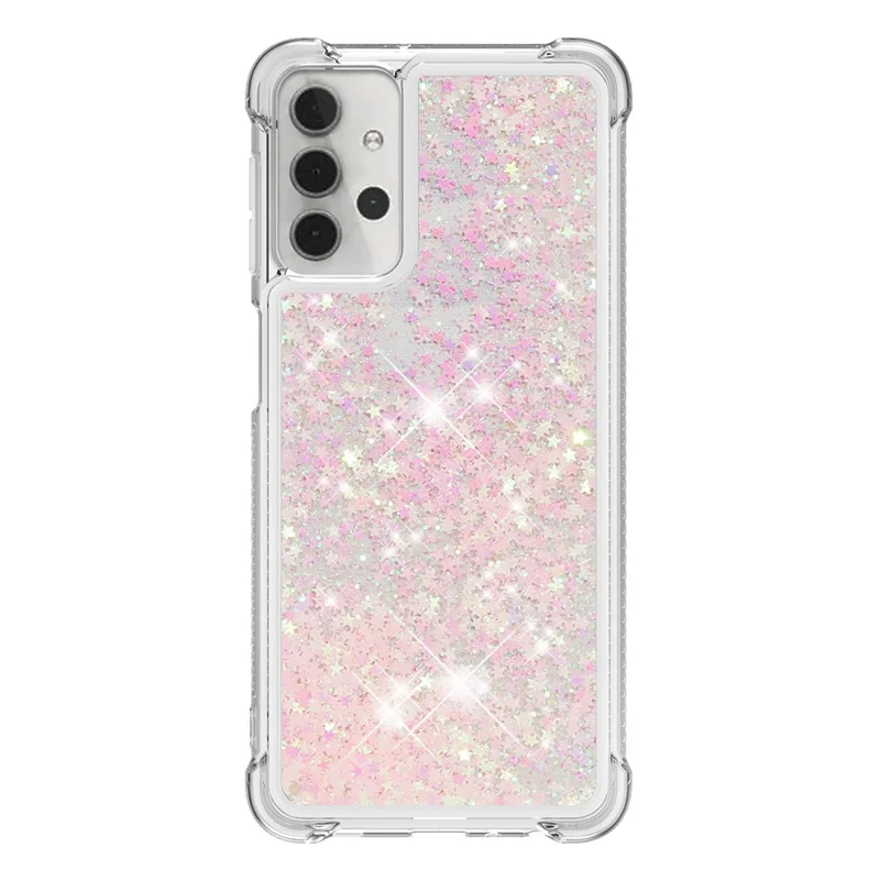 TPU Protective Cover Shell with Funny Quicksand Design for Samsung Galaxy A32 5G/M32 5G - Pink