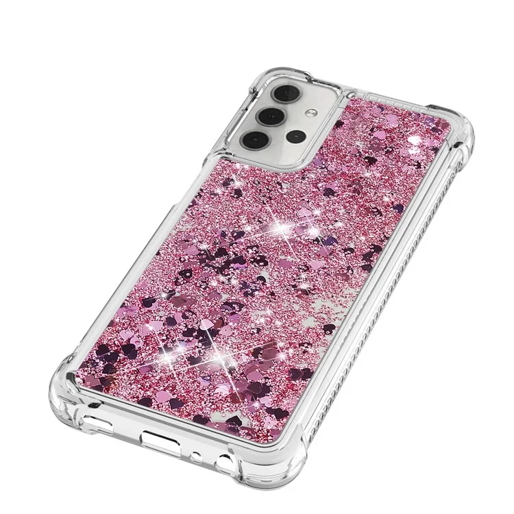 TPU Schutzhülle mit witzigem Quicksand-Design für Samsung Galaxy A32 5G/M32 5G - Roségold