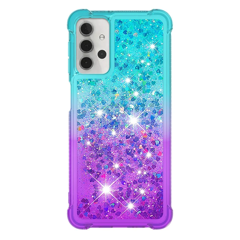 Capa Protetora Gradiente à Prova de Choque para Samsung Galaxy A32 5G/M32 5G - Azul Bebê/Roxo