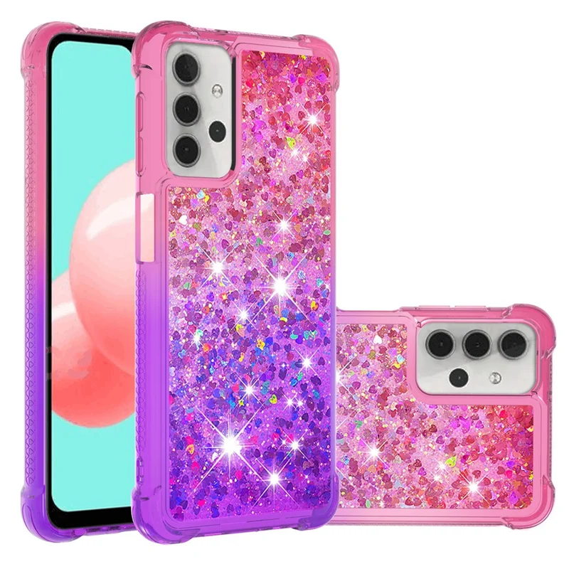Capa de Casca de TPU para Samsung Galaxy A32 5G/M32 5G - Rosa/Roxo